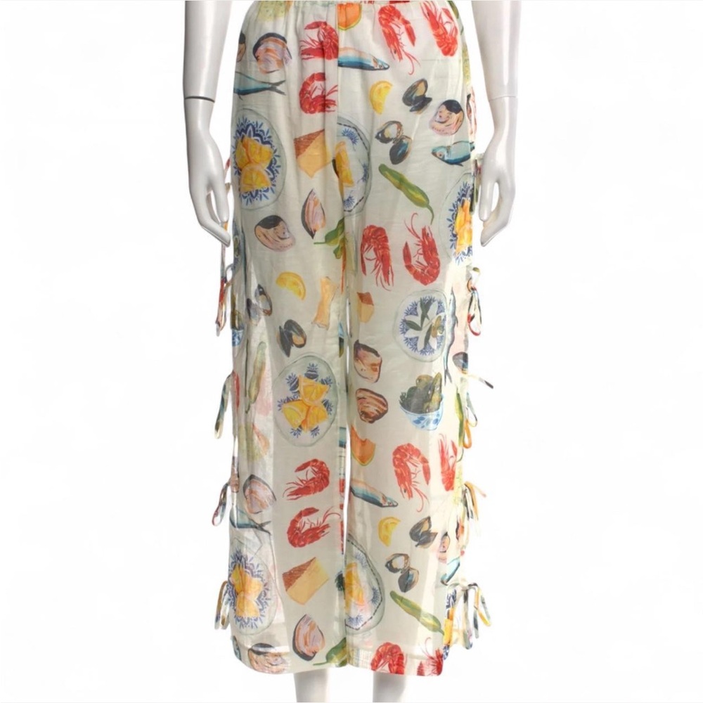 Lisa Says Gah Evelyn Tie Pant - Tapas Ivory